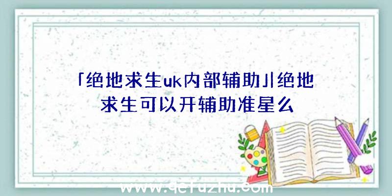 「绝地求生uk内部辅助」|绝地求生可以开辅助准星么